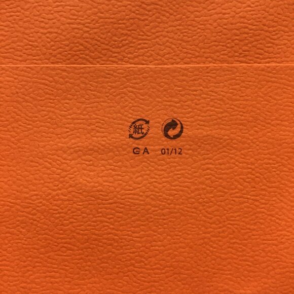 Hermes Shopping Bag 16.75 x 10.75 x 3.75 in Orange Paper Gift Bag Authentic - Picture 6 of 16